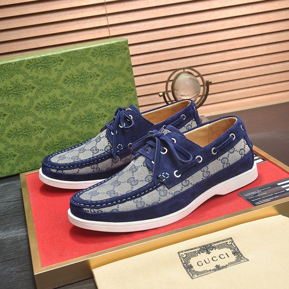 24 New Luxury G Lace-up Casual Boat Shoes Derby Shoes 0424082601