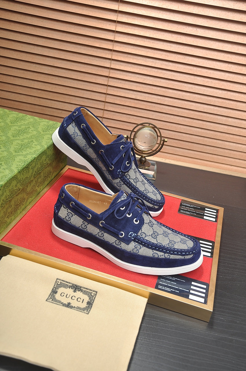 24 New Luxury G Lace-up Casual Boat Shoes Derby Shoes 0424082601