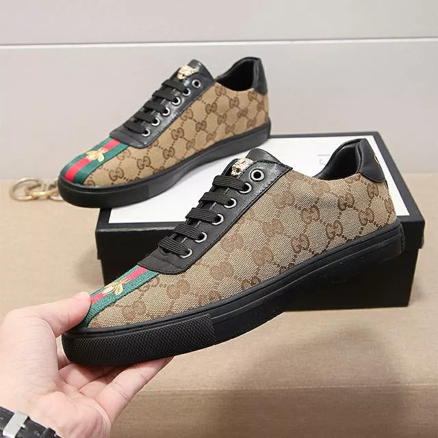 Men's G luxury printed canvas heavy industry bee casual shoes(3 colors)
