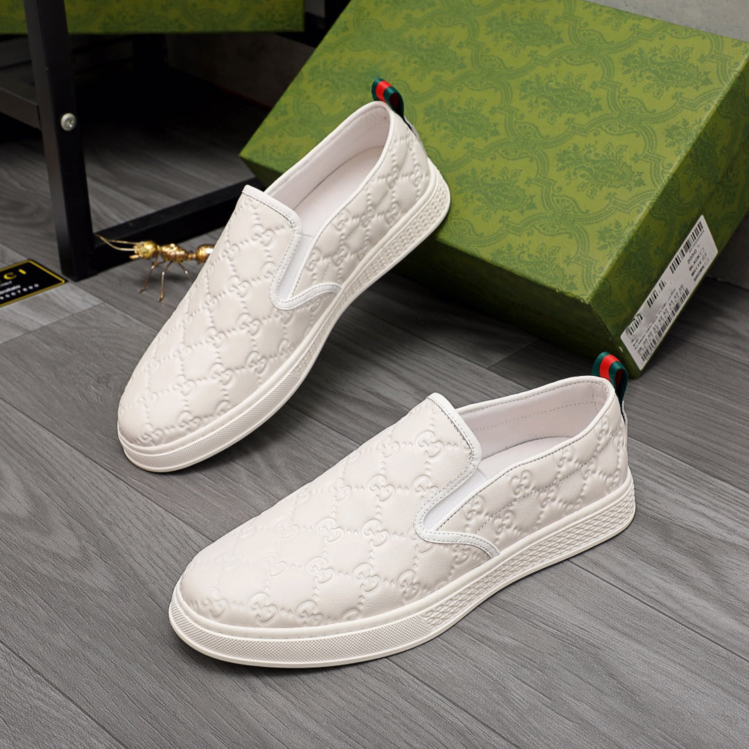 White Summer Casual Slip-On Loafers