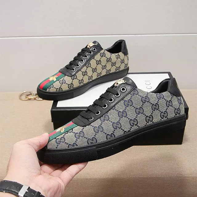 Men's G luxury printed canvas heavy industry bee casual shoes(3 colors)