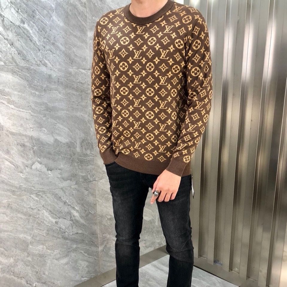 2022 New High Quality V logo Men Warm Sweater
