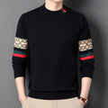 New semi high neck knitted sweater with a base layer 1024102508