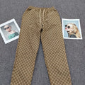 Fashion Casual lace-up classic pattern trousers PD0425051208