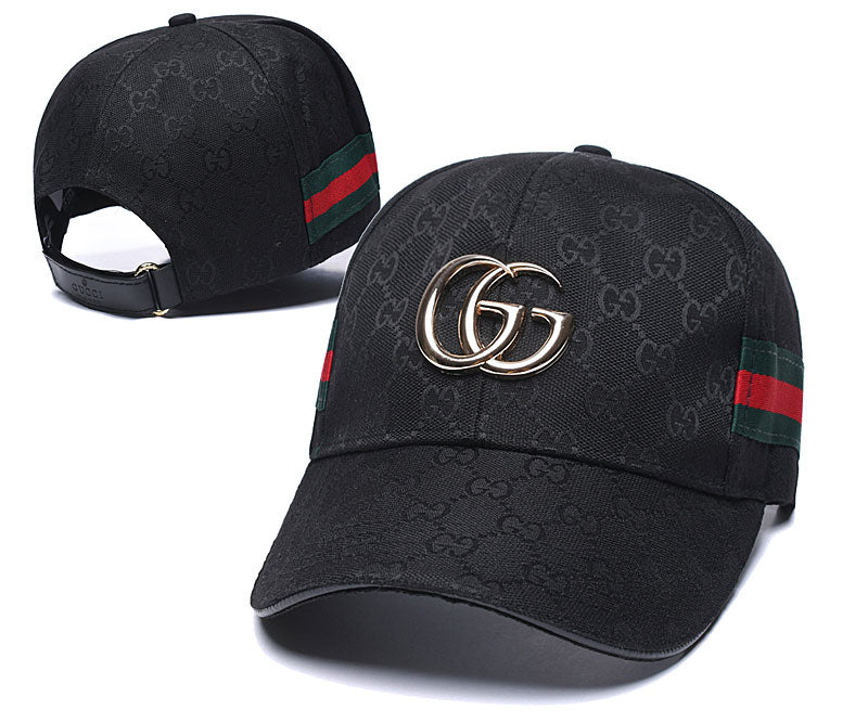 Branded canvas print two-letter baseball cap