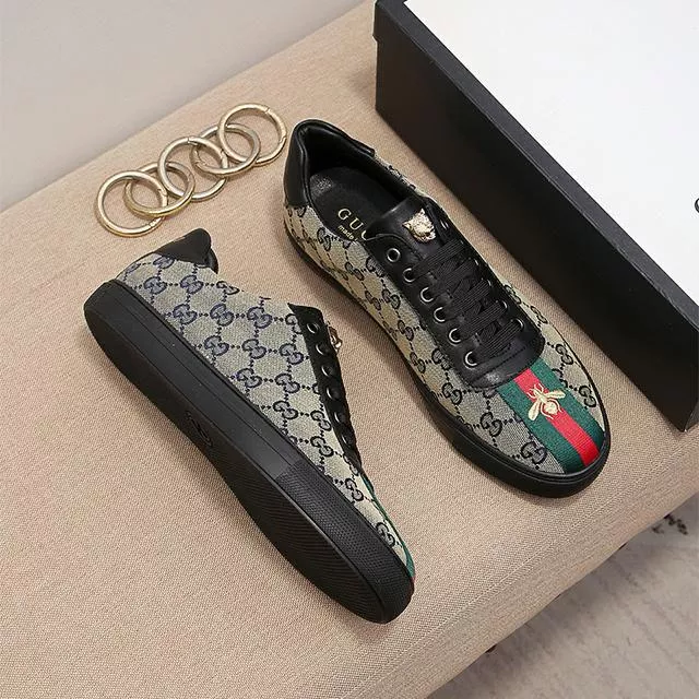 Men's G luxury printed canvas heavy industry bee casual shoes(3 colors)