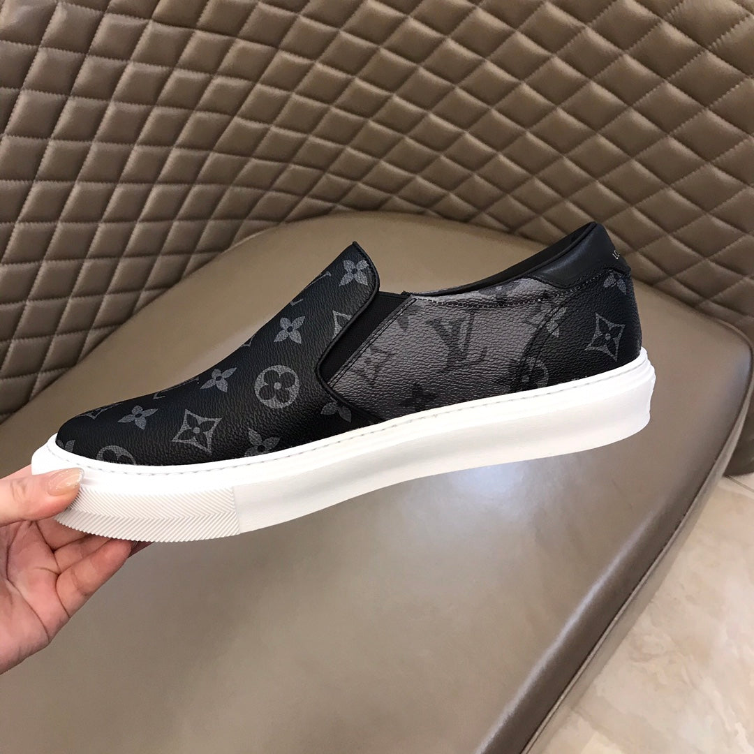 Black classic new men's and women's casual slip-on shoes