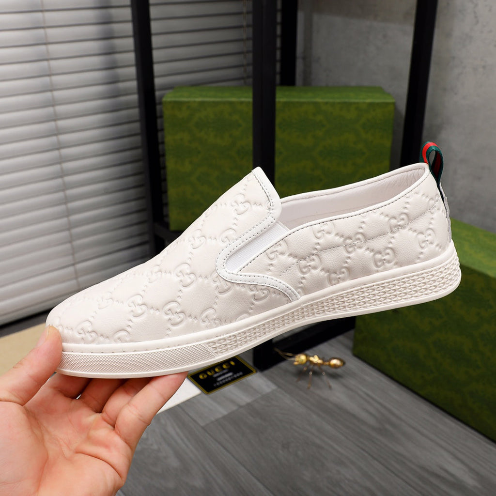 White Summer Casual Slip-On Loafers