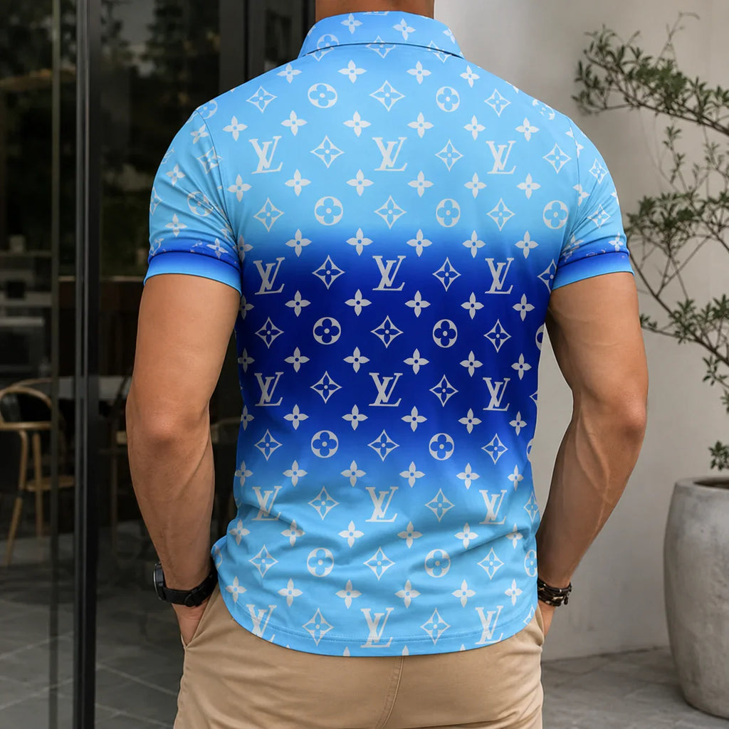 Men's Summer Fashion Printed Polo Shirts 3D1026070621