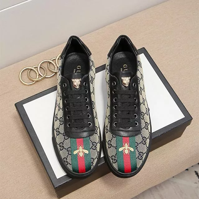 Men's G luxury printed canvas heavy industry bee casual shoes(3 colors)