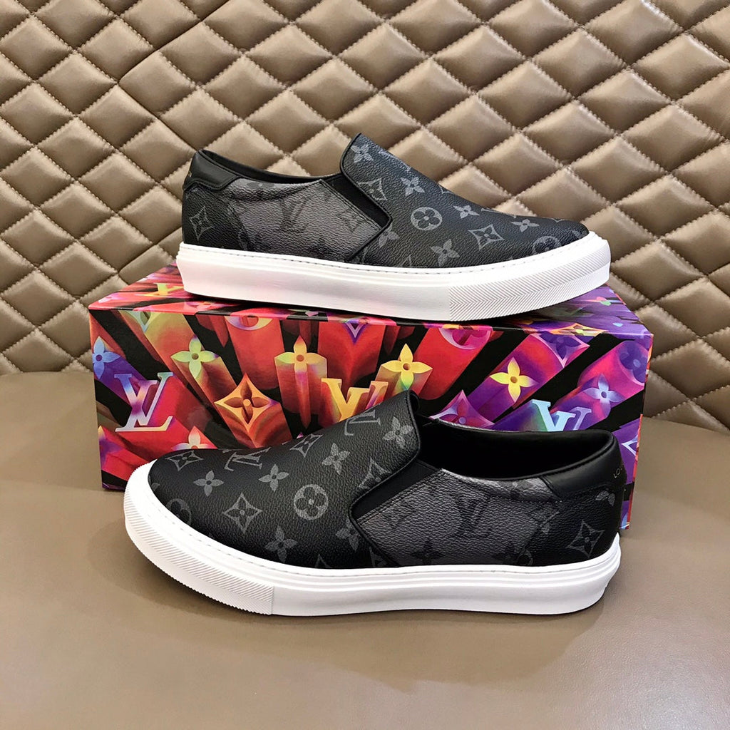 Black classic new men's and women's casual slip-on shoes