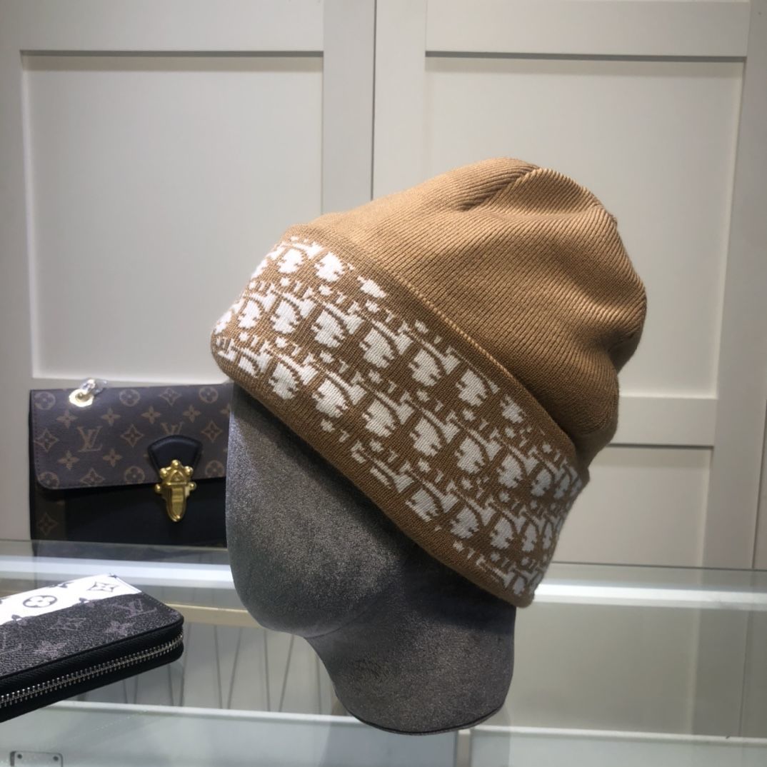 Hat men's autumn and winter knitted hat line cotton hat cold-proof wool hat cycling winter hat men