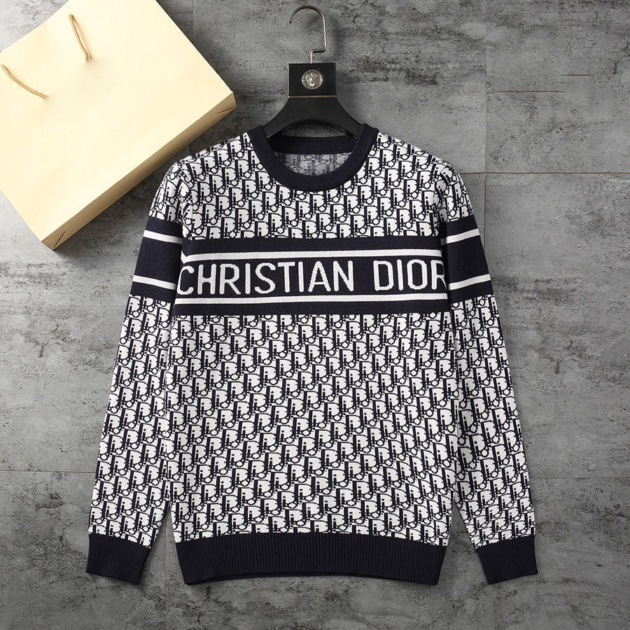 Fashion trend round neck long sleeved knit sweater PD10062630