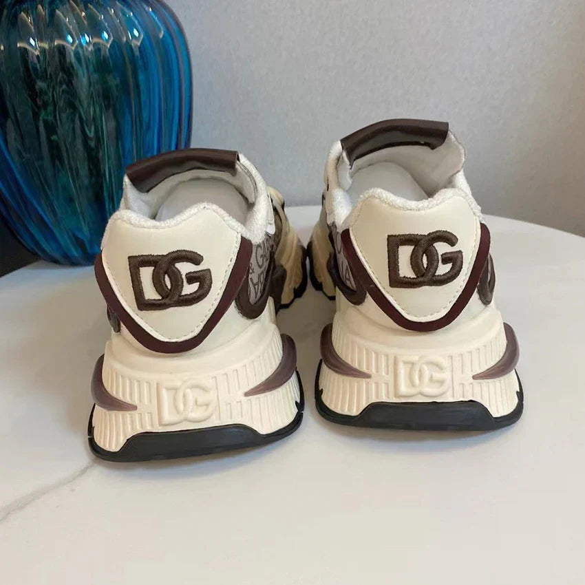 New leather thick sole color blocked dad shoes 1024071219