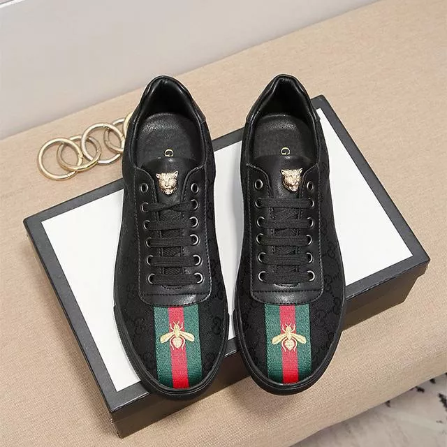 Men's G luxury printed canvas heavy industry bee casual shoes(3 colors)