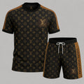Men's Fashion Printed Short Sleeve Suit 3D1026070722