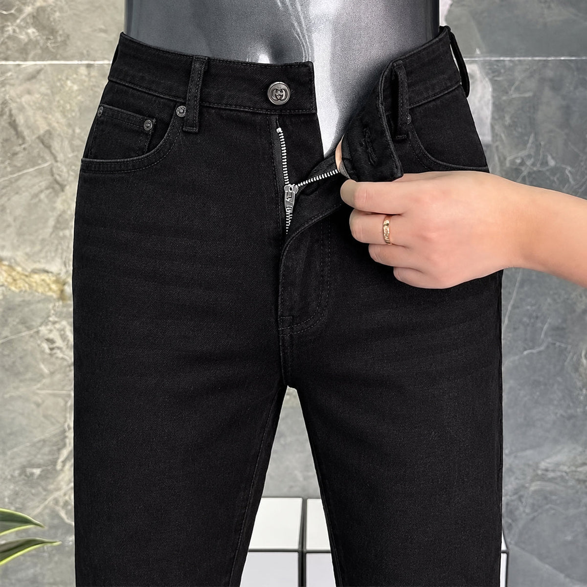 G fashionable all-match slim fit trousers-PD04041103